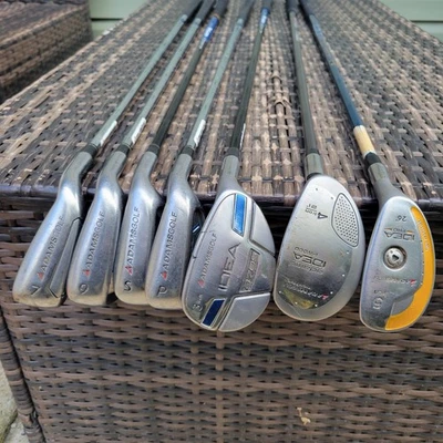 Adams Golf A70S Idea 7,9,S,P, 3 Iron Hybird 4 Iron 21° i Wood & 5 Iron Pro 26° - Image 1 of 4