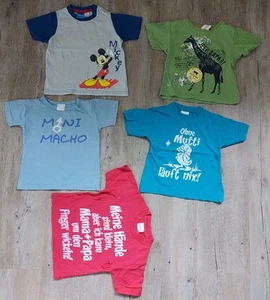 5x T-Shirt Kleidung Set Paket Nähezubehör Kinder 86 92 Sprücheshirts - Bild 1 von 17