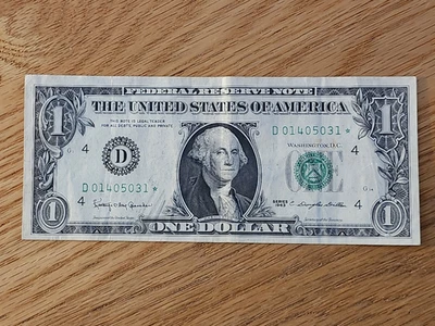 1963 $1 "STAR NOTE" CLEVLAND DISTRICT D01405031* - Image 1 of 4