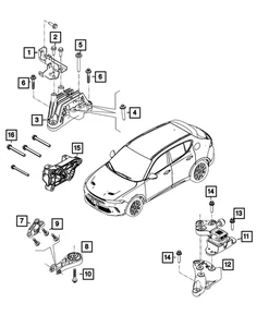 Genuine Mopar Engine Mount Bracket 68253048AB - Picture 1 of 5