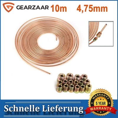 10 m tubo freno tubo freno 4,75 mm nichel rame strumento flangiatura 16 x raccordo - Immagine 1 di 4