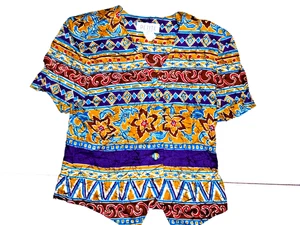 *NWT* SOPHSTICATED WOMENS MULTICOLOR 2 PIECE BLOUSE & PANTS MEDIUM J231 - Picture 1 of 4