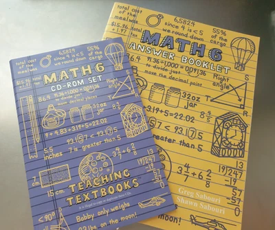 Math 6 Teaching Textbooks CD-ROM set with Answer Booklet by Greg Sabouri - Image 1 of 3