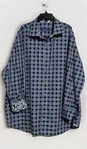 NEUWERTIG ROBERT GRAHAM 1XLT BLAU WEISS KARIERT BAUMWOLLE HEMD HERREN - Bild 1 von 7