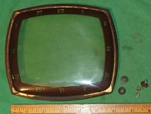 Vintage Emerson 134, 140 Radio Dial & Bezel 6 1/2 X 5 3/4 Inches (1937) - Picture 1 of 4
