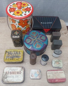 Vintage Dosen Konvolut 14 Teile alte Dosen Mix Größe & Marke Restposten - Bild 1 von 20