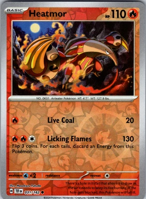 Heatmor Reverse Holo 031/162 SV05: Temporal Forces Common - NM - Image 1 of 2