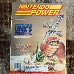 Nintendo Power Magazine Vol 50 The Legends of Link's Awakening w/ Poster & Cards - Picture 1 of 7