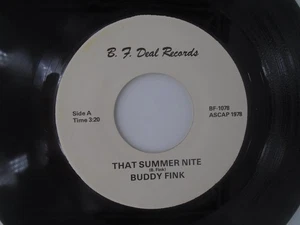 1978 Buddy Fink That Summer Nite Tell me all about it B F Deal 1078 signed NM - Picture 1 of 3