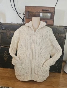 Maglione lana vintage Ecuador lavorato a mano arti indiane adulto L anni 80 lana - Foto 1 di 8