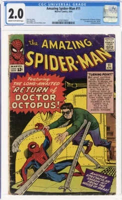 Amazing Spider-Man 11 1964 Marvel Comics CGC G 2.0 2-е приложение Doctor Octopus - Изображение 1 из 2