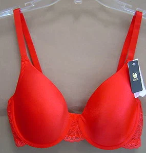 Neu mit Etikett $ 52 Wacoal 34D Bügel-BH nahtlos kontur chinesisch rot (605) Spitze 853127 - Bild 1 von 2
