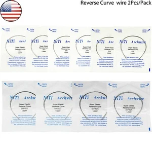 USA 10 Packs Dental Orthodontic Niti Reverse Curve Arch Wire Round Rectangular - Picture 1 of 34