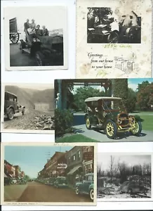 6 Photos vintage CARS 1906 Olds 1911 Pope Hartford deer camp 1938 Ontario street - Picture 1 of 2