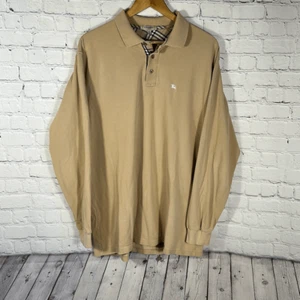 Burberry London Nova Check Trim Herren Langarm Polo Gr. XL hellbraun GBBURLTDTRE - Bild 1 von 8