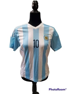 Camiseta 2 Estrellas Argentina Messi Auténtica Copa Mundial 2022 Talla 28 Usada *TAL CUAL* - Imagen 1 de 11
