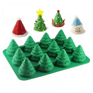 Silikon Backform Weihnachten Tannenbaum 3D groß Christmas Backen Deko-Christbaum - Bild 1 von 5