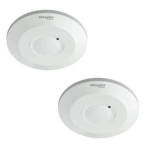 2x Deckenbewegungsmelder 360° HF-Sensor flach Mikrowellensensor Hochfrequenz - Bild 1 von 4