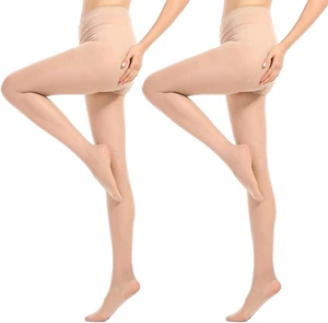 Feinstrumpfhose Damen 2er Pack Bauchweg Strumpfhosen Damen Hautfarbene Strumpfho - Bild 1 von 7