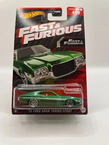Hot Wheels '72 Ford Gran Torino Sport Green 2023 HW Fast&Furious 4/10 Malaysia - Picture 1 of 2
