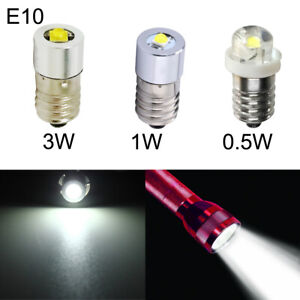 LED Upgrade Bulb For 2/3/4 C/D Flashlight Torch Bike Lamp E10 3V 4.5V 6V 4-30V 
