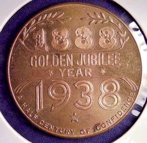 1938 Golden Year Jubilee Club Token - Picture 1 of 2