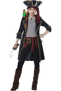California Costume HIGH SEAS CAPTAIN CHILD Girls Pirate halloween outfit 00583