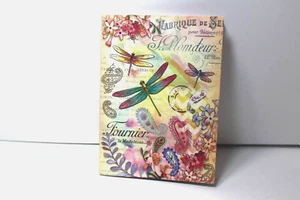 Punch Studio Notes and Stickers Dragonflies and Floral design Gold foil NEW - Picture 1 of 6