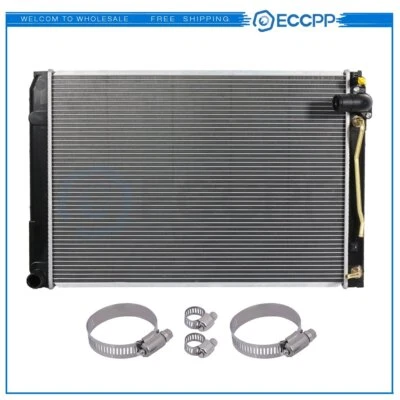 Radiator For 2005-2006 Toyota Sienna with Universal Oil Hose Clamps Kit Foto 1 de 4