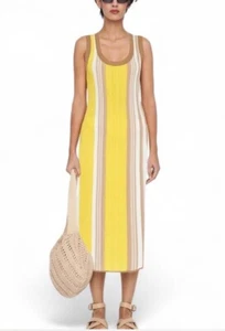 JOSEPH Dress Size Medium Striped Colour Block Rib Knit Tank NEW $1,125- - Picture 1 of 9