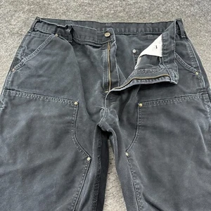 Carhartt Pants Men 36x32 Black Loose Origina Fit Double Knee Carpenter Workwear - Picture 1 of 11