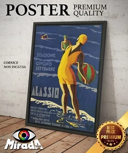 Kopie Autor POSTER Vintage Poster ALASSIO Riviera Ligure Savona Meer Sommer - Bild 1 von 3