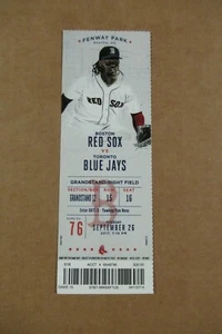 BOSTON RED SOX VS BLUE JAYS 9/26/2017 FULL TICKET ~ JOSH DONALDSON (2 HRs) - Picture 1 of 1