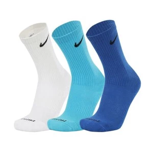 Mens Size XL 12-15 Nike Everyday Plus Cushion Crew Socks 3 Pack Dri-Fit Blue - Picture 1 of 3