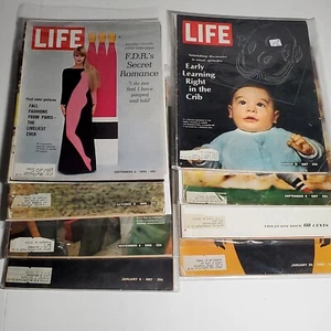 Vintage Life Magazine Lot of 8 Ads History Fashion Political 1966-1968 - Picture 1 of 3