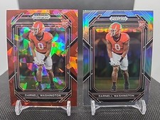 Darnell Washington - 2023 Prizm Draft - Red Cracked Ice And Silver - Georgia