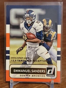 2015 Donruss Emmanuel Sanders Stat Line /139 Broncos - Picture 1 of 2