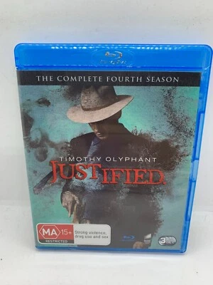Justified - The Complete Fourth Season 4 (2013) *Good Condition* 3 Blu-ray - image 1 of 4