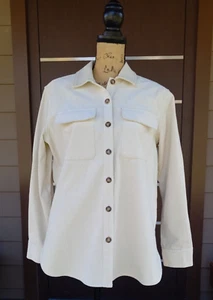 NWT Banana Republic Oversized Corduroy Shirt Jacket Shacket Creme - Picture 1 of 12