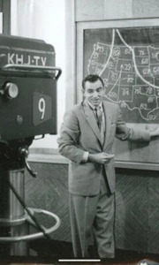 50er Jahre KHJ-TV (jetzt KCAL-TV) Wetterbericht Studio Fotos 8 x 10 Kontaktbogen - Bild 1 von 3