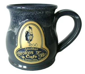 New~2014~DENEEN POTTERY~Another Broken Egg Cafe~12oz~BLUE-GRAY~Mug~GREENVILLE~SC - Picture 1 of 15