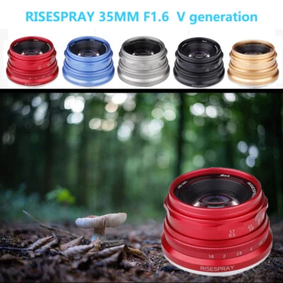 RISESPRAY 35mm f/1.6 Mini Lens V for Fuji Fujifilm X-T3 X-T2 X-T1 X-H1 X-T10 - Image 1 of 4