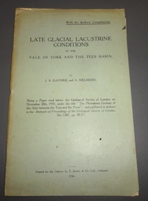 Late Glacial Lacustrine Conditions in Vale of York & Tees Basin Booklet 1936 - Image 1 of 3