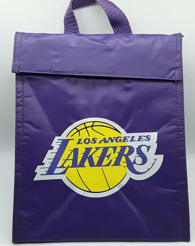 Vintage NBA Stadium Los Angeles Lakers Soft purple Insulated Lunch Bag sack s3 Cover