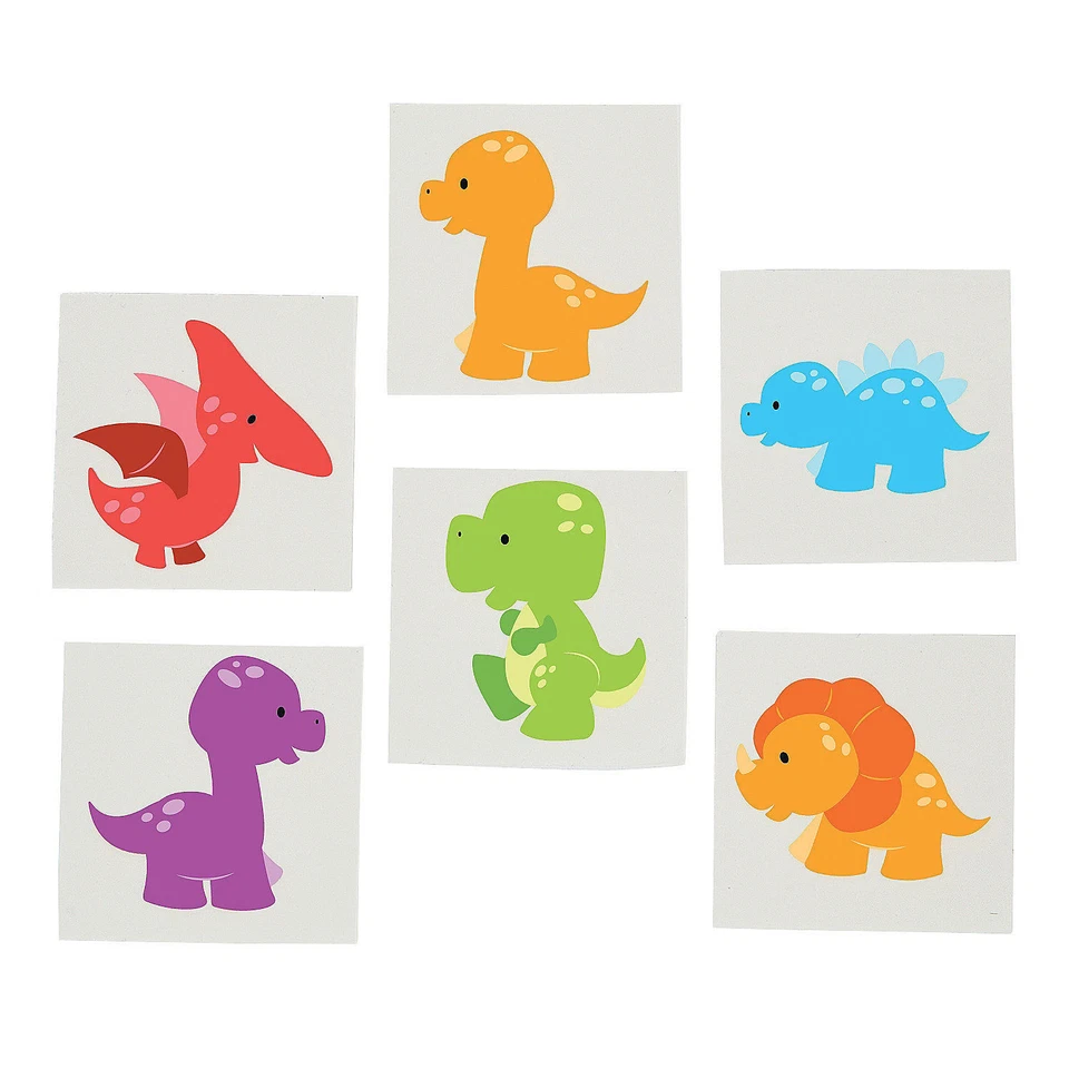 Dinosaur Party Little Dino Tattoos Temporary Tattoo Favour PK of 36 Postage