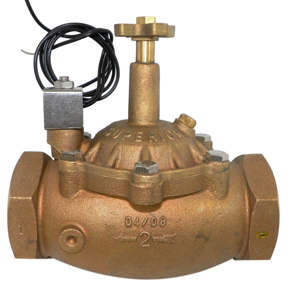 Superior Globe Valve 950 Brass Sprinkler Irrigation Valve 2" w/ Flow Control - Image 1 of 1