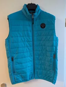 Napapijri Steppweste Kragenweste Herren Weste Türkis (Miami Blue) Gr S neuwertig - Bild 1 von 4