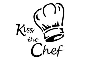 Schablone " Kiss the Chef " auf A4 - Bild 1 von 1