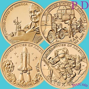 2025 P&D INNOVATION DOLLARS  (AR) (MI) (FL) (TX) EIGHT UNCIRCULATED DOLLARS - Picture 1 of 2