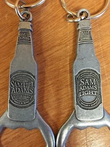 Samuel Sam Adams Boston Lager Pewter Bottle Shape Opener Key Ring "ONE" NEW F/S - Picture 1 of 3
